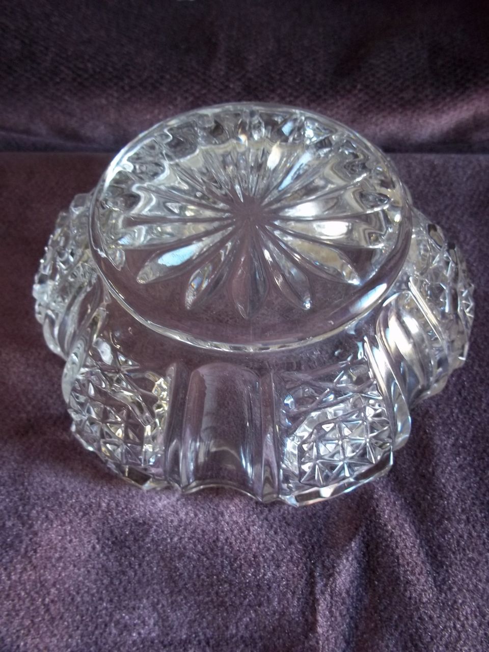 Lead Crystal Glass Candy Bowl / Jewel Box w/ Lid Lead Crystal Glass Candy Bowl / Jewel Box w/ Lid