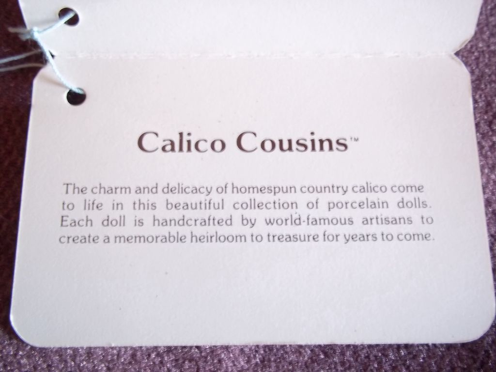 Calico Cousins Doll By Russ: Jessica, Style #1673 Calico Cousins Doll By Russ: Jessica, Style #1673