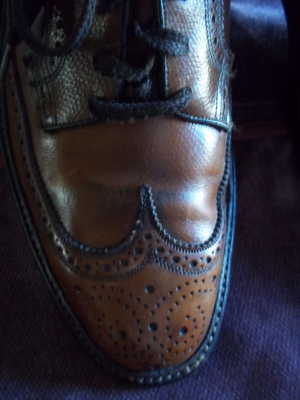 1970's Floresheim Imperial Brown Wing Tip Open Throat Oxfords 1970's Floresheim Imperial Brown Wing Tip Open Throat Oxfords