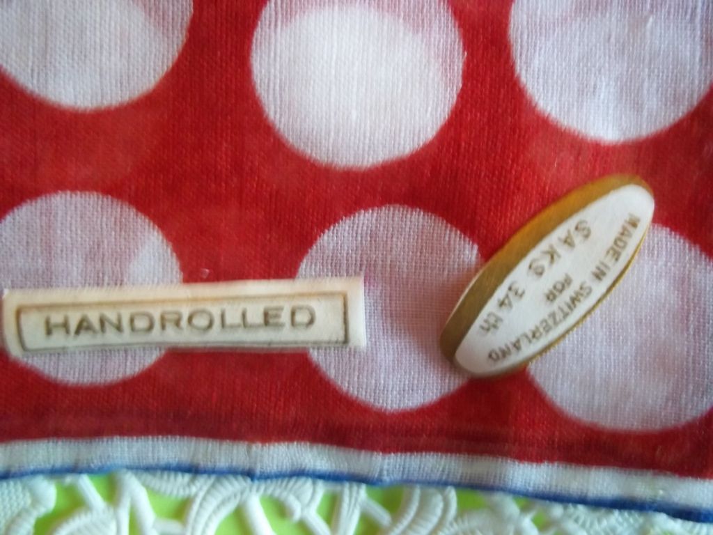 Vintage Handrolled 1948 Calender Handkerchief / Hankie Vintage Handrolled 1948 Calender Handkerchief / Hankie