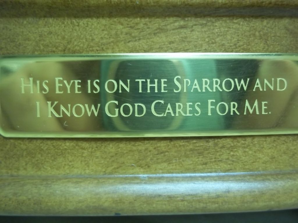 Music Box: His Eye is On the Sparrow and I Know God Cares For Me Music Box: His Eye is On the Sparrow and I Know God Cares For Me