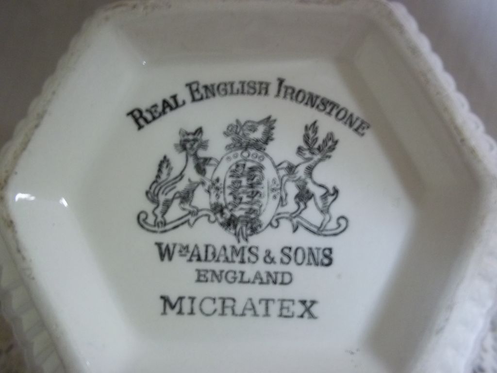 English Ironstone Sugar and Creamer by WM Adams & Sons English Ironstone Sugar and Creamer by WM Adams & Sons