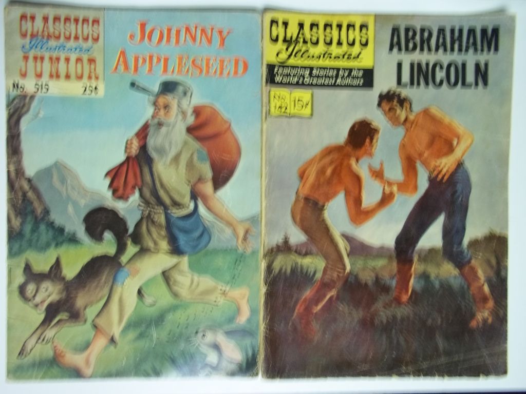Classics Illustrated Comic Pair: Abraham Lincoln AND Johnny Appleseed Classics Illustrated Comic Pair: Abraham Lincoln AND Johnny Appleseed
