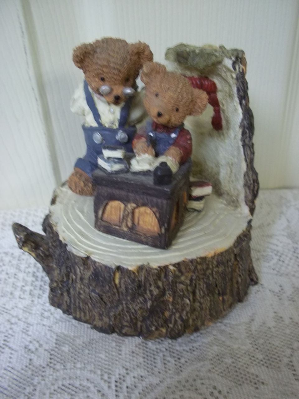 Father and Son Bear Music Box: In the Eyes of Love Father and Son Bear Music Box: In the Eyes of Love