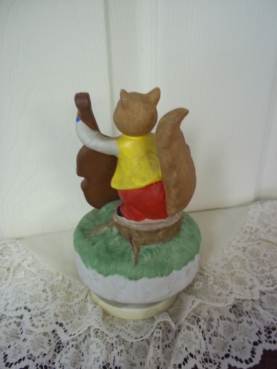 Ceramic Squirrel Celloist Music Box: Talk to the Animals Ceramic Squirrel Celloist Music Box: Talk to the Animals