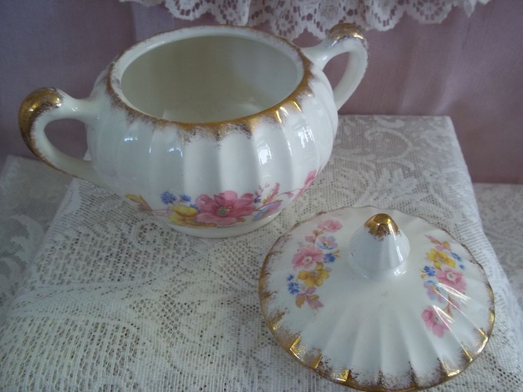 W.S. George Bolero Fine China Sugar Bowl w/ Lid W.S. George Bolero Fine China Sugar Bowl w/ Lid