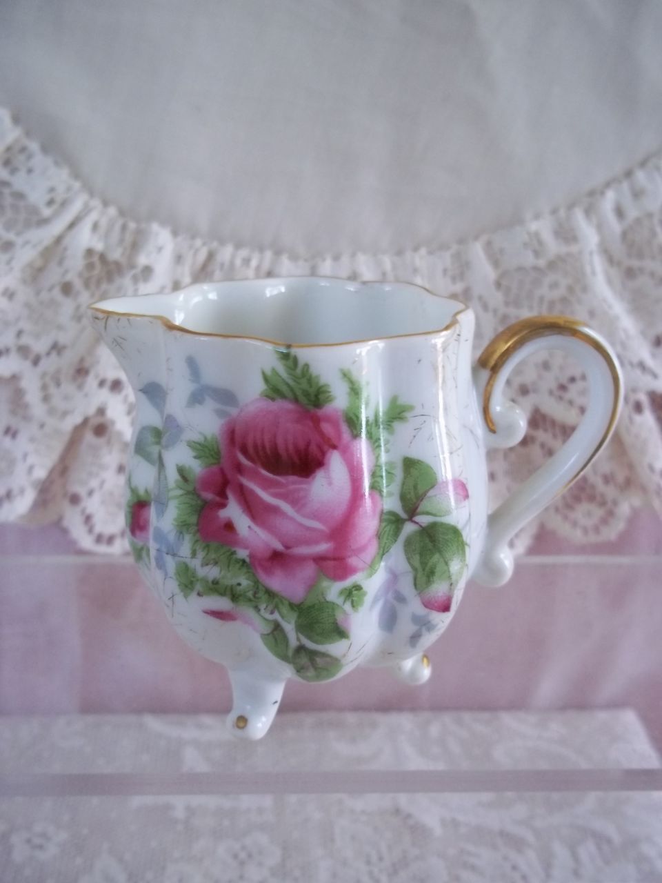 Dresden Rose Creamer and Sugar NW-9/304 Vintage China Dresden Rose Creamer and Sugar NW-9/304 Vintage China