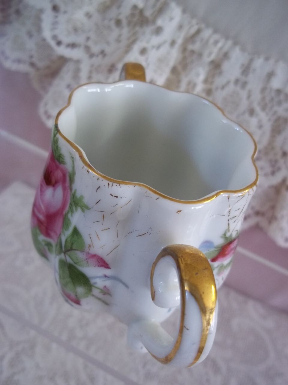Dresden Rose Creamer and Sugar NW-9/304 Vintage China Dresden Rose Creamer and Sugar NW-9/304 Vintage China