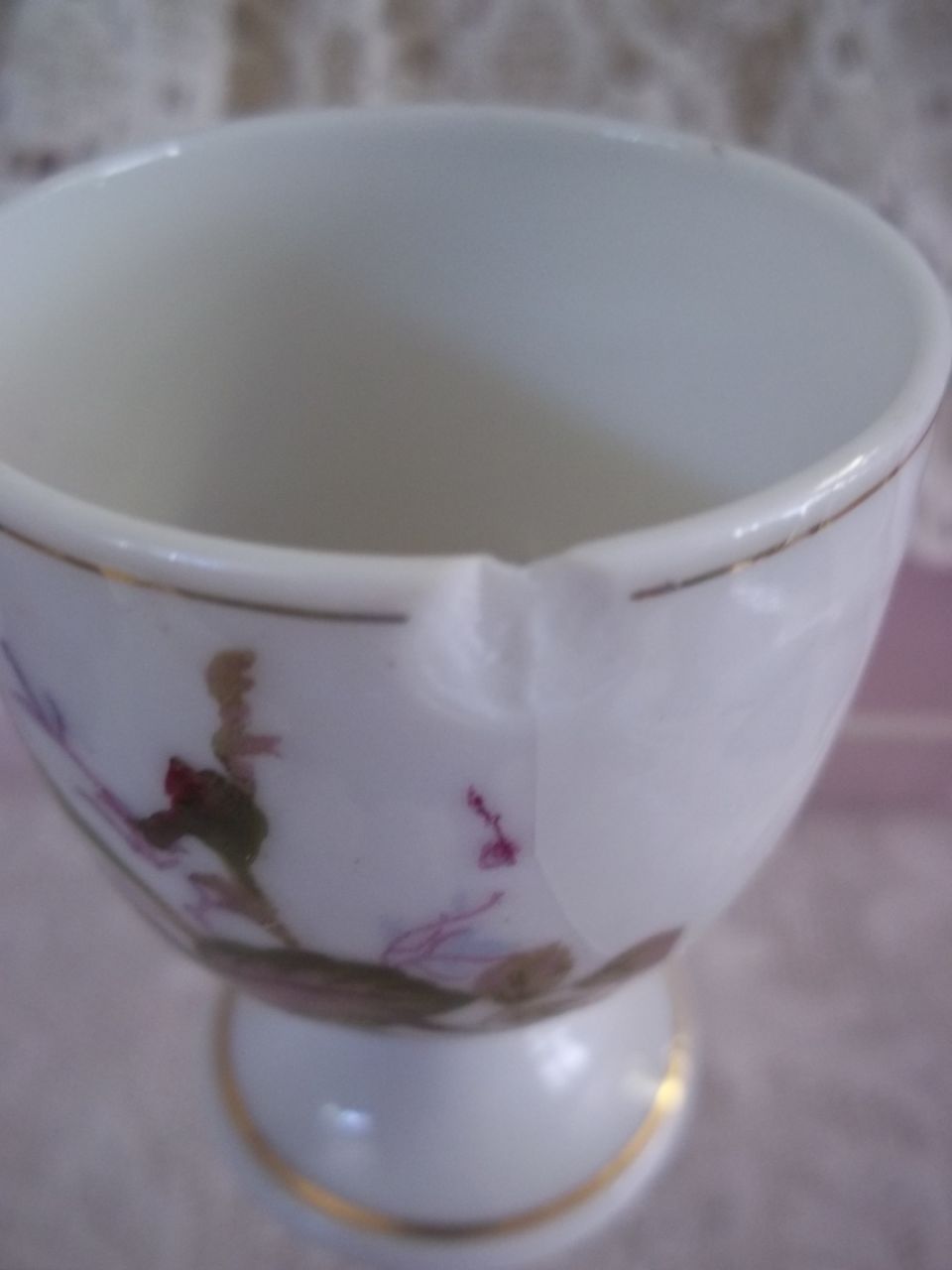 Dresden Rose Pattern Softboiled Egg Cups Dresden Rose Pattern Softboiled Egg Cups