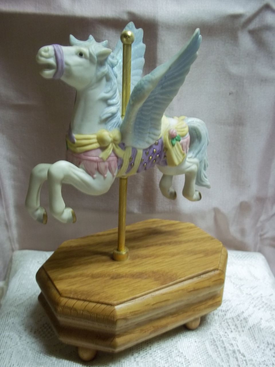 Pegasus Carousel Horse Porcelain Music Box: The Carousel Waltz Pegasus Carousel Horse Porcelain Music Box: The Carousel Waltz