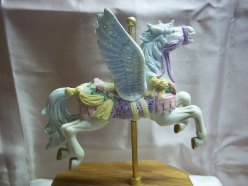 Pegasus Carousel Horse Porcelain Music Box: The Carousel Waltz Pegasus Carousel Horse Porcelain Music Box: The Carousel Waltz