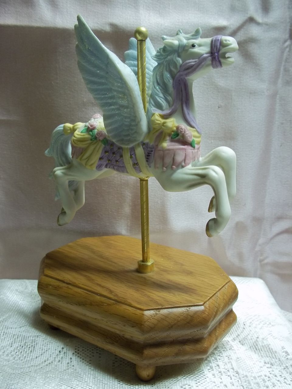 Pegasus Carousel Horse Porcelain Music Box: The Carousel Waltz Pegasus Carousel Horse Porcelain Music Box: The Carousel Waltz