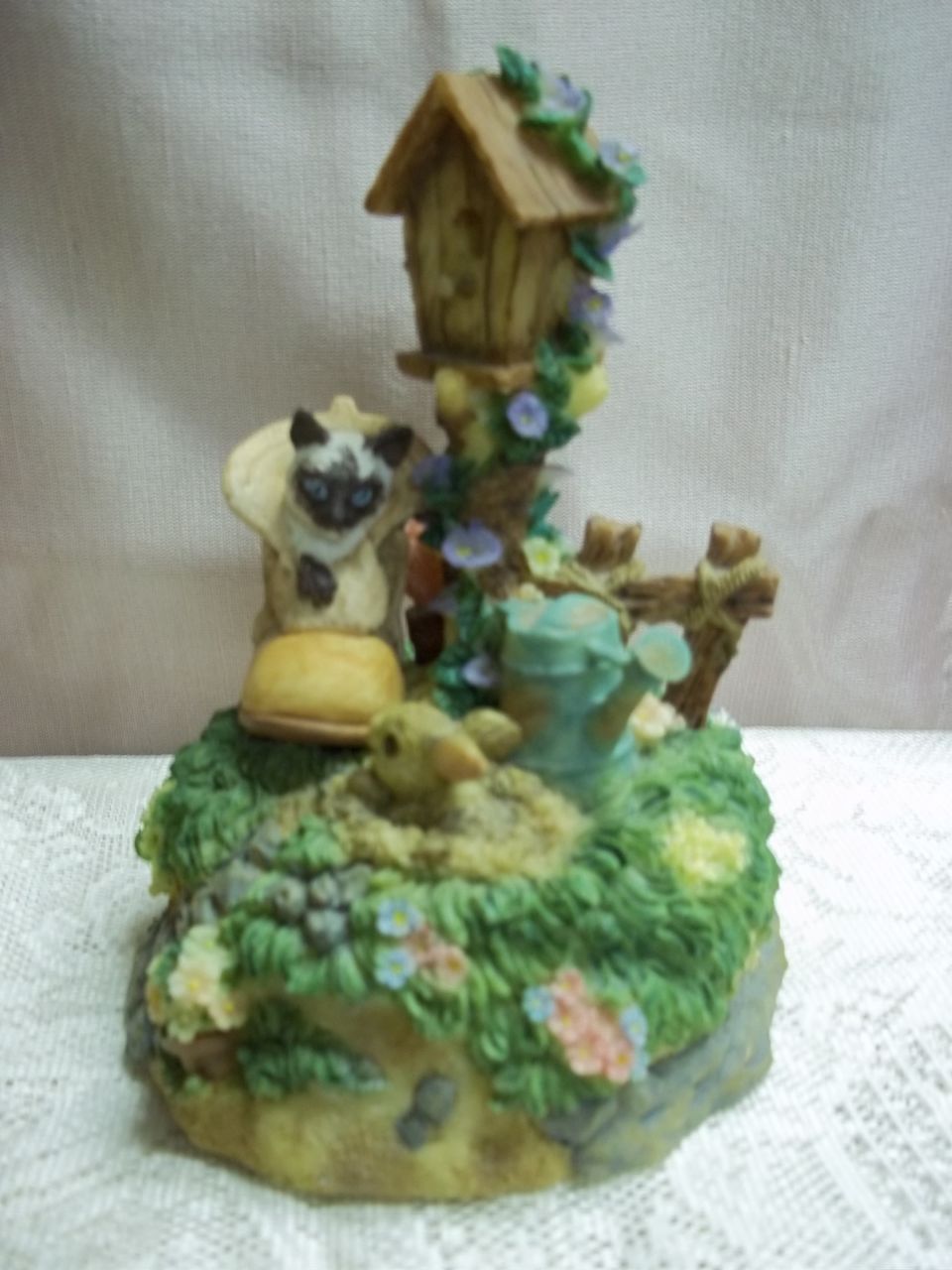 Kitten and Bunny at Play Music Box: Playmates Kitten and Bunny at Play Music Box: Playmates