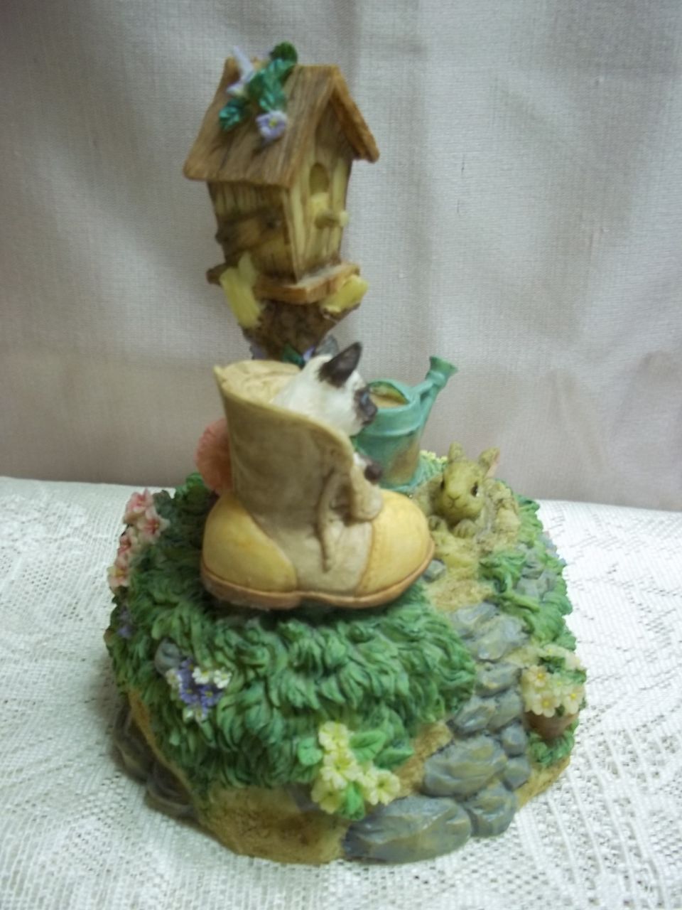 Kitten and Bunny at Play Music Box: Playmates Kitten and Bunny at Play Music Box: Playmates