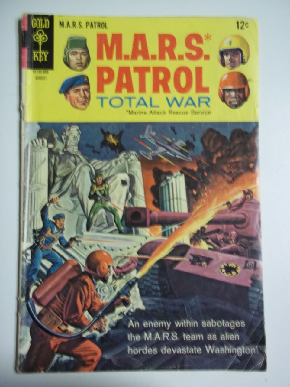 Gold Key Comics M.A.R.S. Patrol Total War No. 6, Aug. 1968 Gold Key Comics M.A.R.S. Patrol Total War No. 6, Aug. 1968