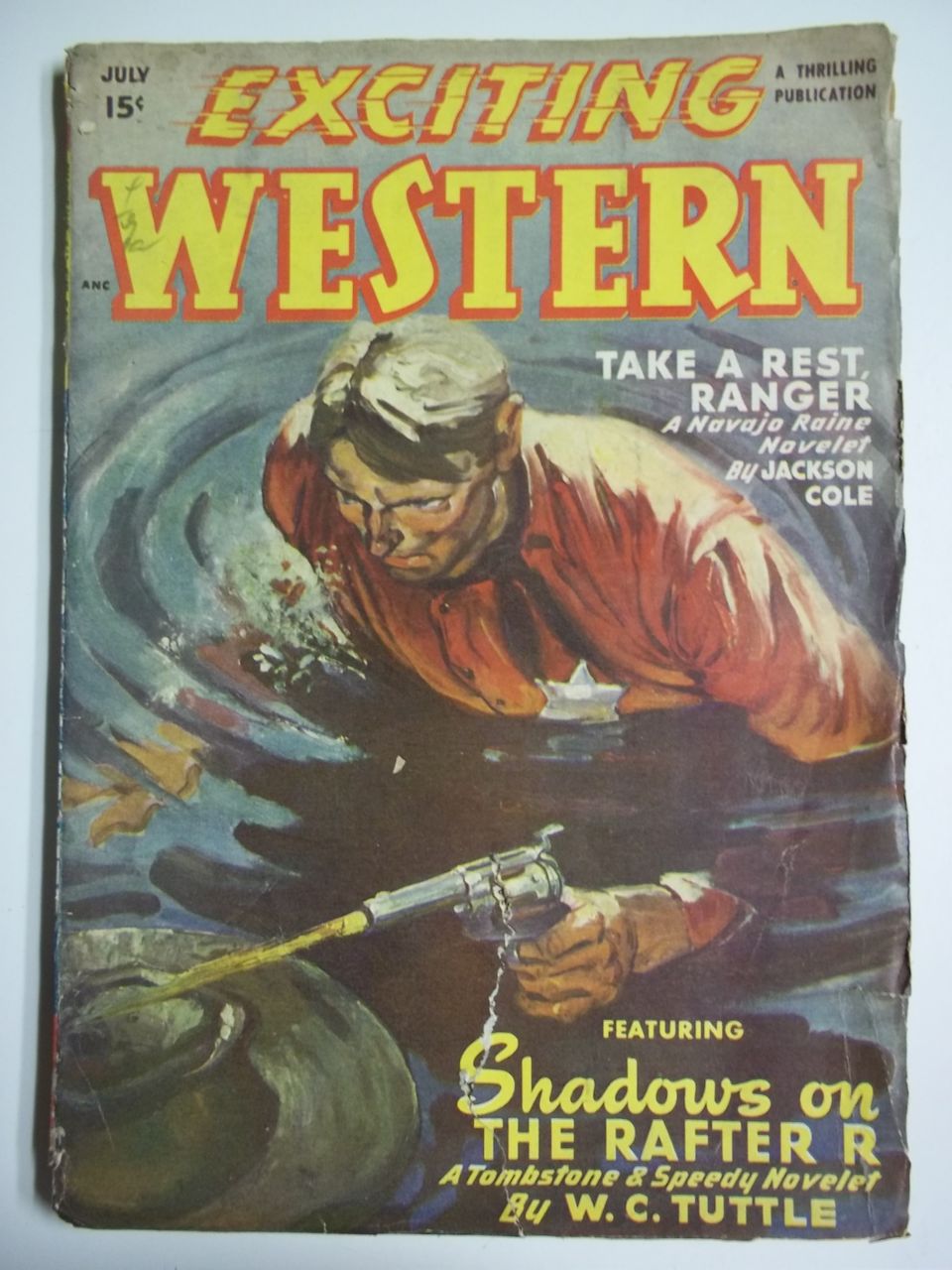Exciting Western No. 13, Vol. 17, July 1949 Pulp Western Magazine Exciting Western No. 13, Vol. 17, July 1949 Pulp Western Magazine