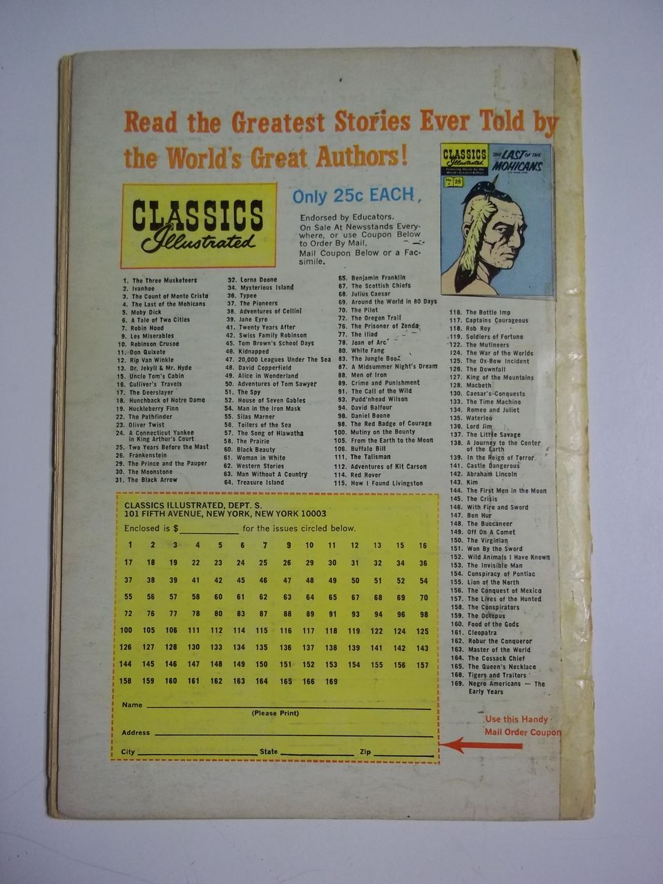 Classics Illustrated no. 117: Captains Courageous HRN 169 Classics Illustrated no. 117: Captains Courageous HRN 169