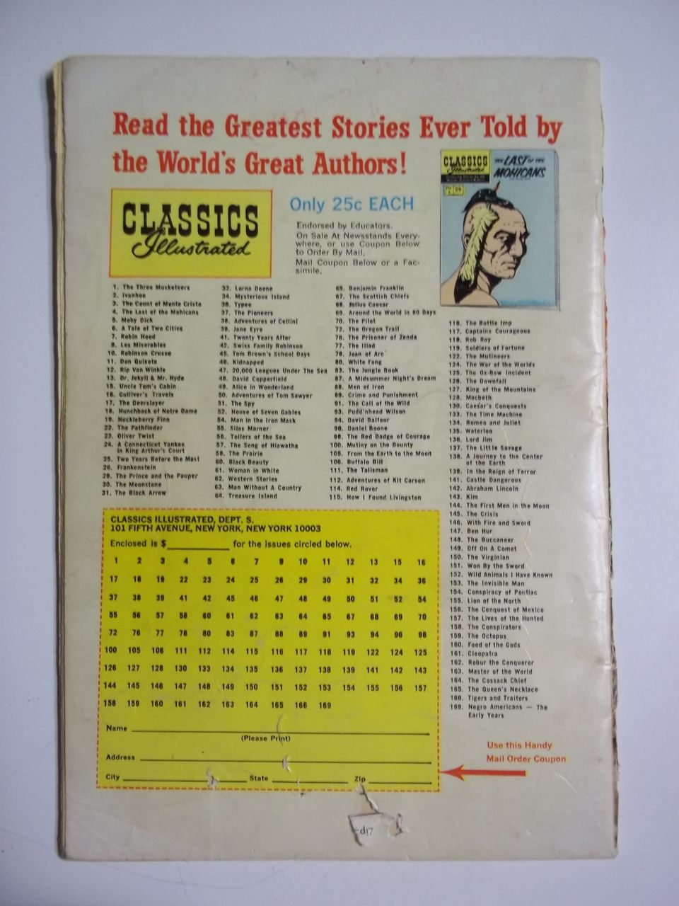 Classics Illustrated No. 152 Wild Animals I Have Known HRN 169 Classics Illustrated No. 152 Wild Animals I Have Known HRN 169