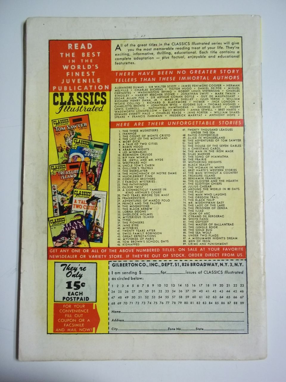 Classics Illustrated No. 18 The Hunchback of Notre Dame HRN 89 Classics Illustrated No. 18 The Hunchback of Notre Dame HRN 89