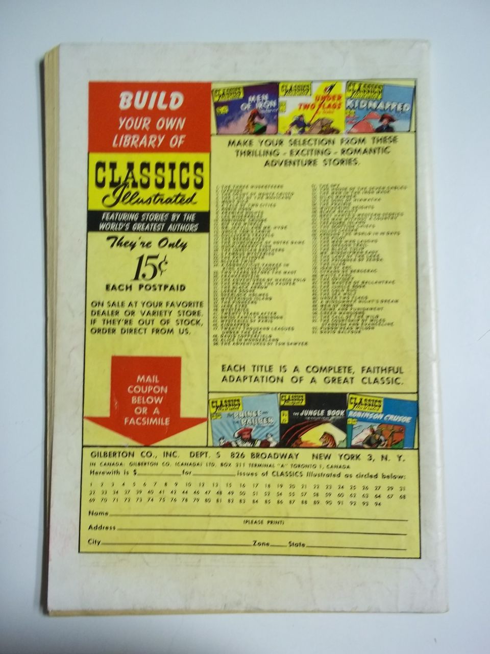 Classics Illustrated No. 47 Twenty Thousand Leagues Under the Sea HRN 94 Classics Illustrated No. 47 Twenty Thousand Leagues Under the Sea HRN 94