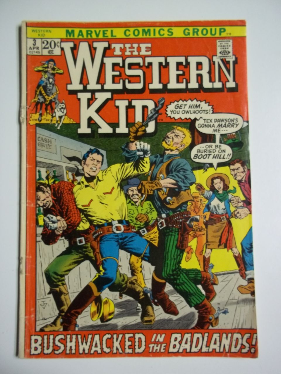 Marvel Comics The Western Kid No. 3 1972 Marvel Comics The Western Kid No. 3 1972