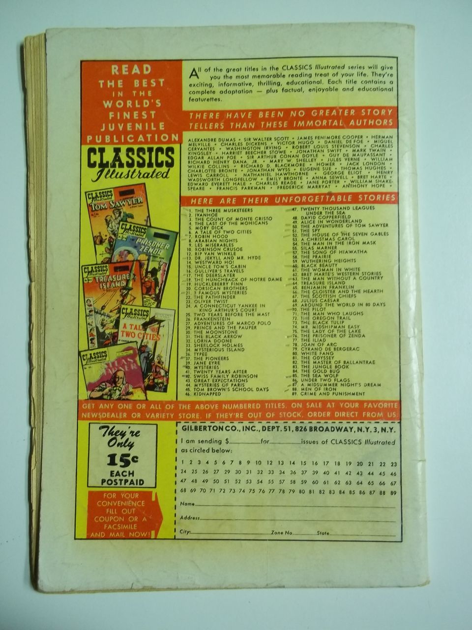 Classics Illustrated No. 88 Men of Iron HRN 89 Classics Illustrated No. 88 Men of Iron HRN 89