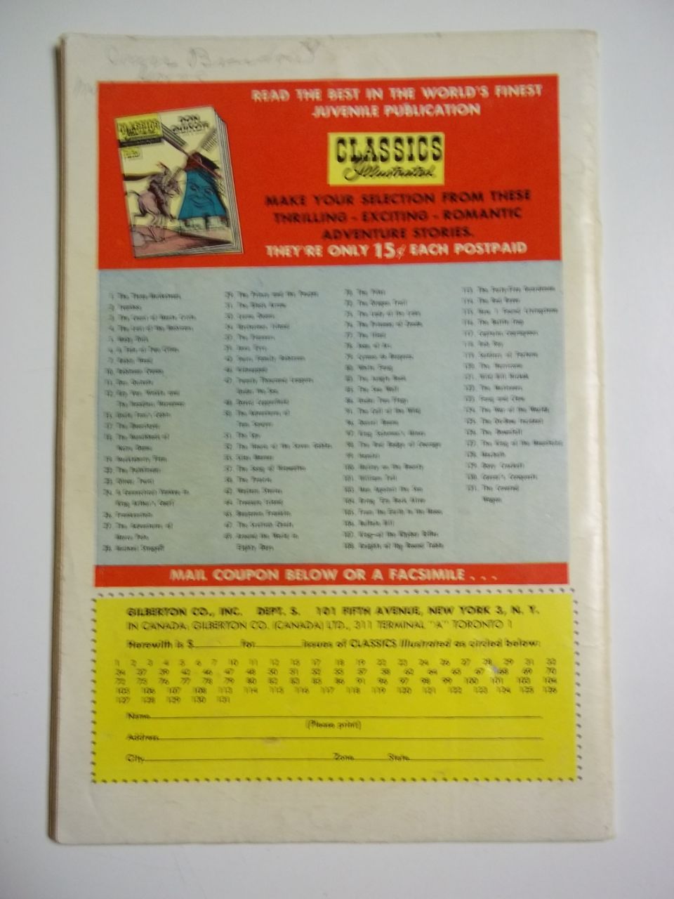 Classics Illustrated No. 65 Benjamin Franklin HRN 131 Classics Illustrated No. 65 Benjamin Franklin HRN 131