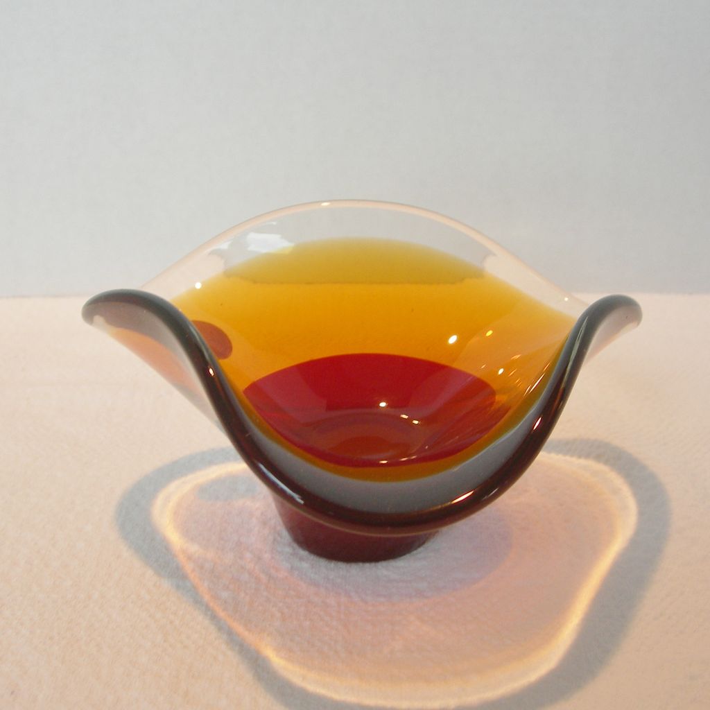 Italian Made Triangular Glass Bowl Italian Made Triangular Glass Bowl