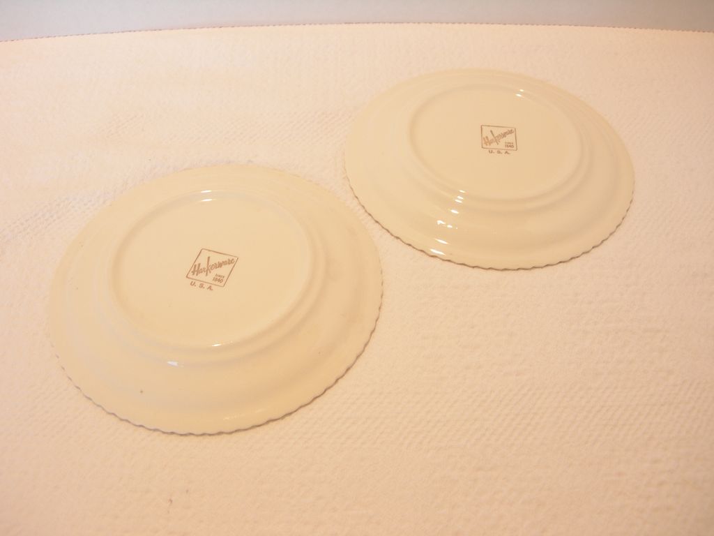 A Pair of Harker Ware Dessert Plates A Pair of Harker Ware Dessert Plates