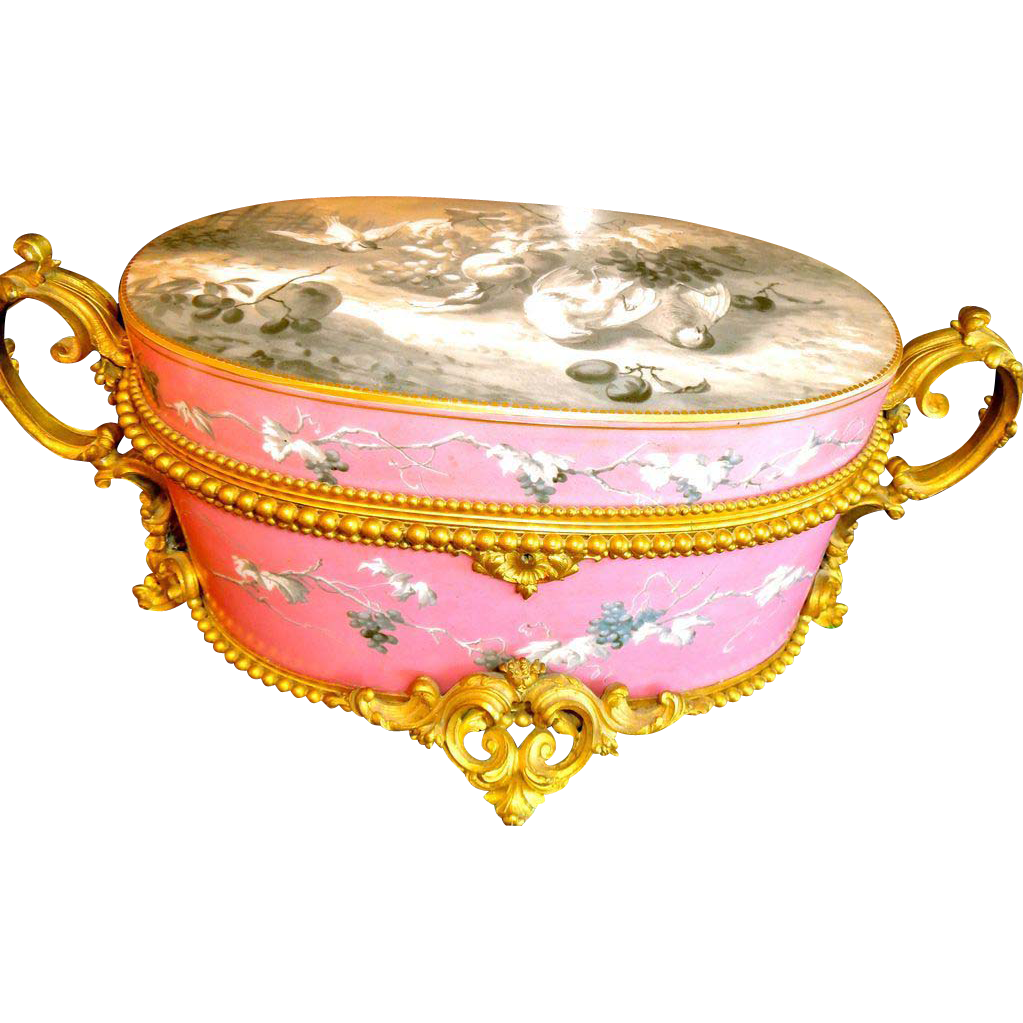 Exceptional French Antique Opaline Glass Box,Best of the Best, Monumental size< Bronze Mounts Exceptional French Antique Opaline Glass Box,Best of the Best, Monumental size< Bronze Mounts