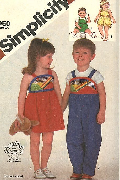 Simplicity 6008 Sewing Pattern, Unused, Toddler Overall, One Piece, size 1 Simplicity 6008 Sewing Pattern, Unused, Toddler Overall, One Piece, size 1