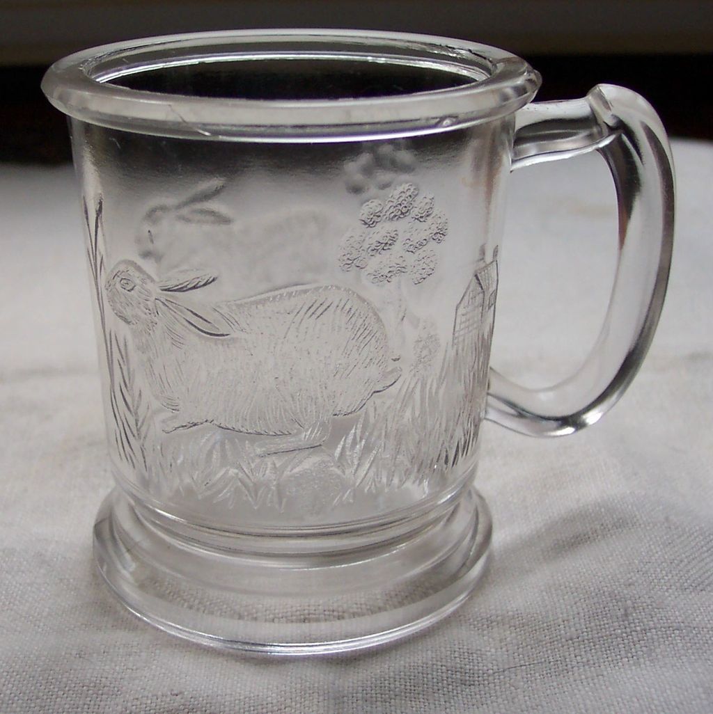 Child's EAPG Mug with Rabbits Child's EAPG Mug with Rabbits