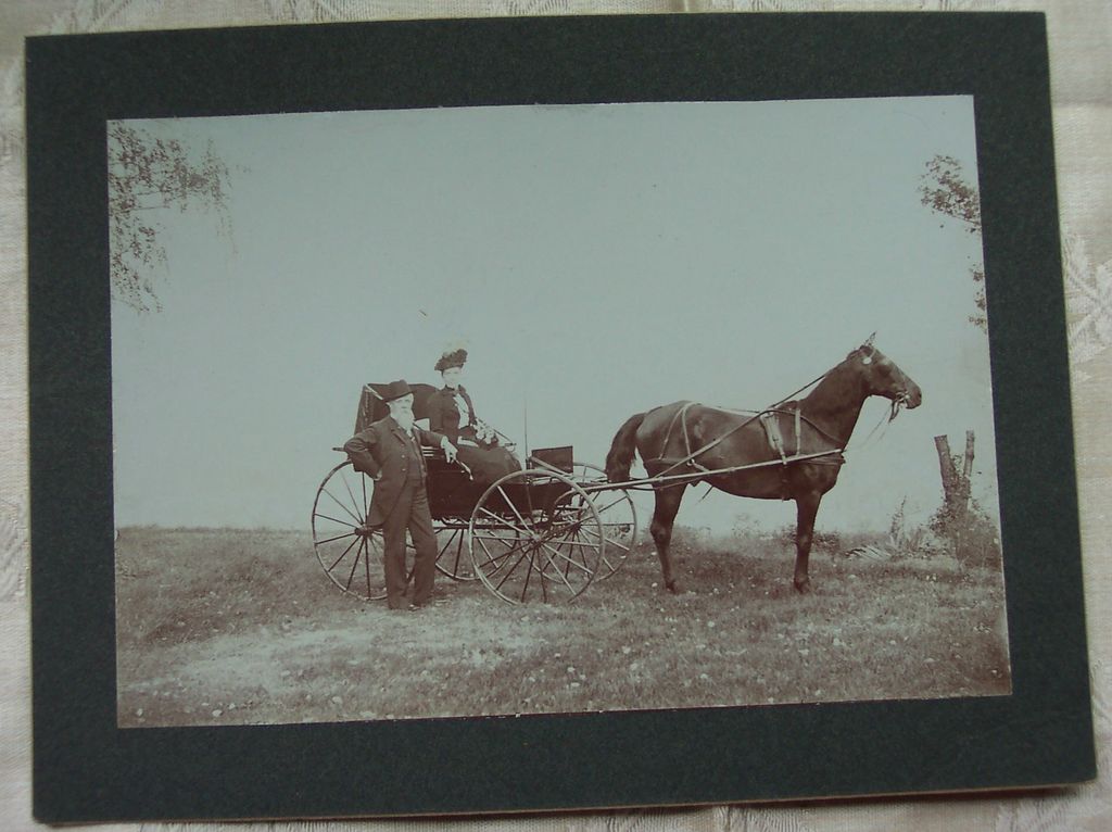 Couple with Horse and Buggy Cabinet Card Couple with Horse and Buggy Cabinet Card