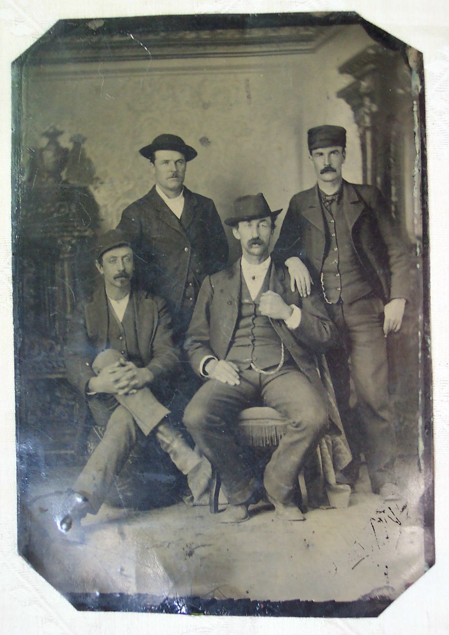 1/2 Plate Tin Type of 4 Men 1/2 Plate Tin Type of 4 Men