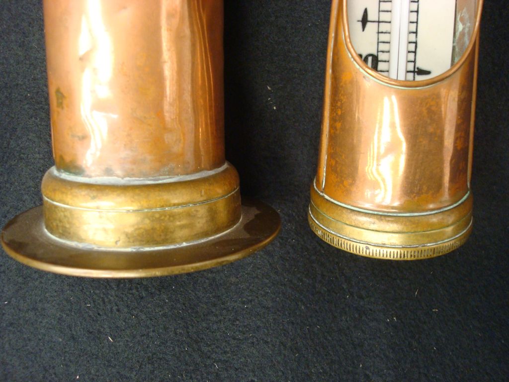 Joseph Long, Ltd. London Copper Brewers Measure and Thermometer Joseph Long, Ltd. London Copper Brewers Measure and Thermometer