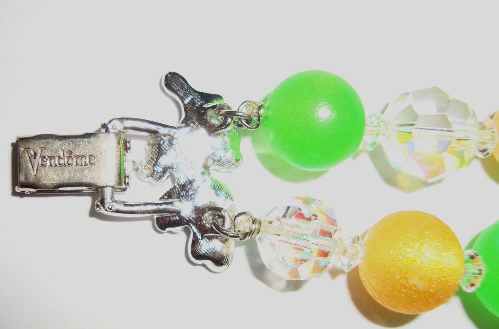 Yummy Vendome Bracelet in Lime, Champagne & Silvertone Yummy Vendome Bracelet in Lime, Champagne & Silvertone