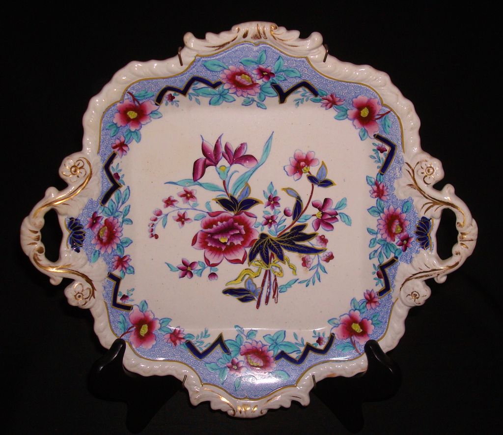 Gorgeous JW Ridgway Dessert Service Plate; circa 1820 Gorgeous JW Ridgway Dessert Service Plate; circa 1820