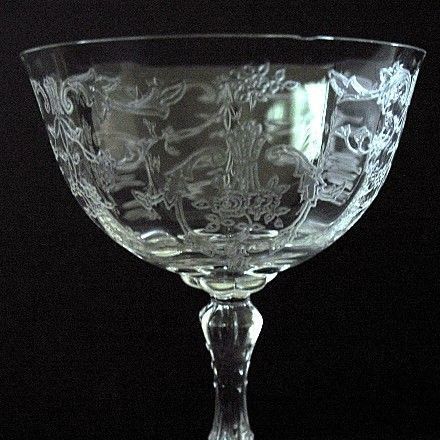 Fostoria Navarre Etch Stem 6016 Saucer Champagne Glass Fostoria Navarre Etch Stem 6016 Saucer Champagne Glass