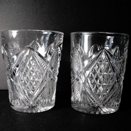 EAPG Pennsylvania Tumblers Set 2 Late 1880s EAPG Pennsylvania Tumblers Set 2 Late 1880s