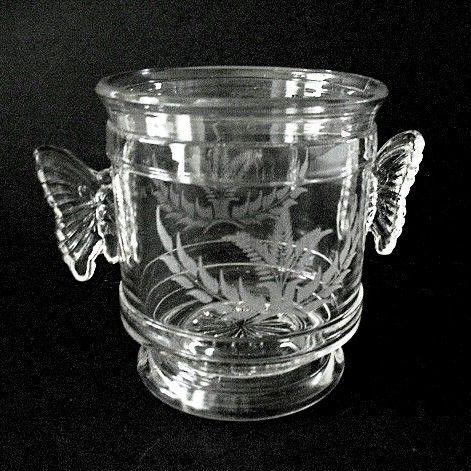Butterfly Handles Open Sugar Aetna Glass EAPG 1883 Butterfly Handles Open Sugar Aetna Glass EAPG 1883