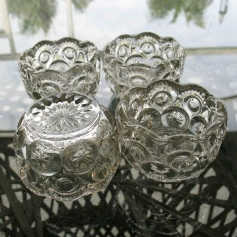 Crystal Salt Cellars 4 Moon and Stars Crystal Salt Cellars 4 Moon and Stars
