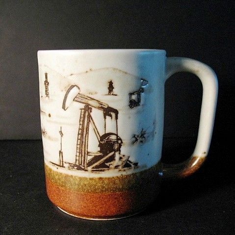Cup Otagiri Oil Field with Wells Ceramic Made In Japan Cup Otagiri Oil Field with Wells Ceramic Made In Japan