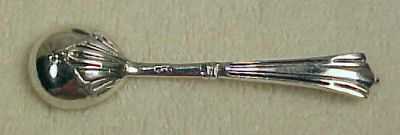STERLING SILVER Salt Spoon Floral Art Deco Marked .925 STERLING SILVER Salt Spoon Floral Art Deco Marked .925
