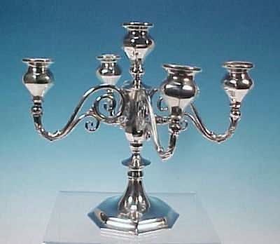Antique BEACON SILVER CO. Quadruple Silverplate Candelabra Candelabrum Four Arms Five Lights Antique BEACON SILVER CO. Quadruple Silverplate Candelabra Candelabrum Four Arms Five Lights
