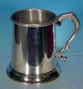 BOARDMAN PEWTER Beer Mug Tankard 14 oz. Clear Bottom Mug BOARDMAN PEWTER Beer Mug Tankard 14 oz. Clear Bottom Mug