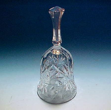 Vintage Crystal Glass Dinner Bell FACETED WREATH Vintage Crystal Glass Dinner Bell FACETED WREATH