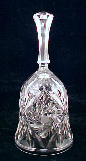 Vintage Crystal Glass Dinner Bell FACETED WREATH Vintage Crystal Glass Dinner Bell FACETED WREATH