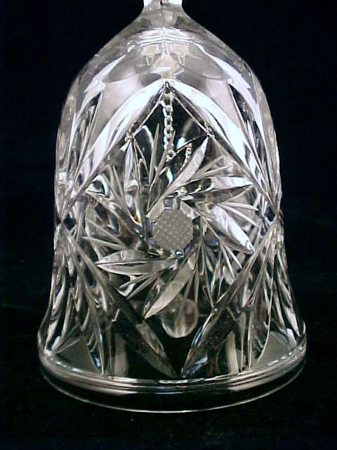 Vintage Crystal Glass Dinner Bell FACETED WREATH Vintage Crystal Glass Dinner Bell FACETED WREATH