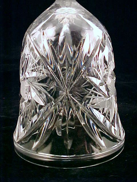 Vintage Crystal Glass Dinner Bell FACETED WREATH Vintage Crystal Glass Dinner Bell FACETED WREATH