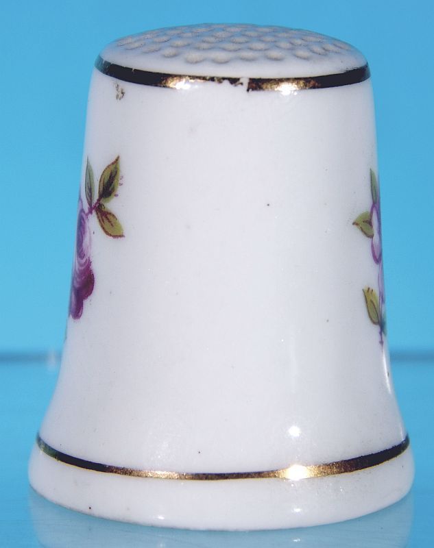 Vintage ROYAL ADDERLEY "Floral" Bone China Thimble Made in England RED ROSE Vintage ROYAL ADDERLEY "Floral" Bone China Thimble Made in England RED ROSE